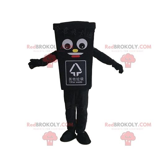4 dumpster REDBROKOLY mascots, bin costumes / REDBROKO_09726