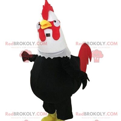 Very funny red, brown and black rooster REDBROKOLY mascot / REDBROKO_09754