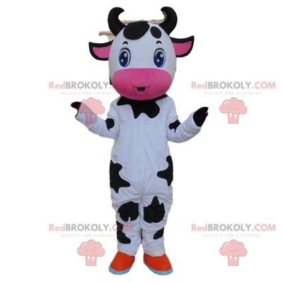 Mascota de vaca vestida REDBROKOLY, disfraz de vaca gigante / REDBROKO_09769