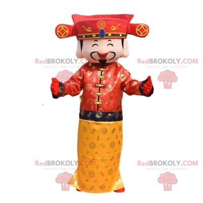 Mascotte imperatore REDBROKOLY, costume uomo asiatico / REDBROKO_09811