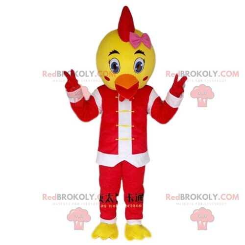 Yellow bird REDBROKOLY mascot, canary costume, chick costume / REDBROKO_09838