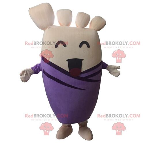 Orange orange REDBROKOLY mascot and round, fruit costume / REDBROKO_09840