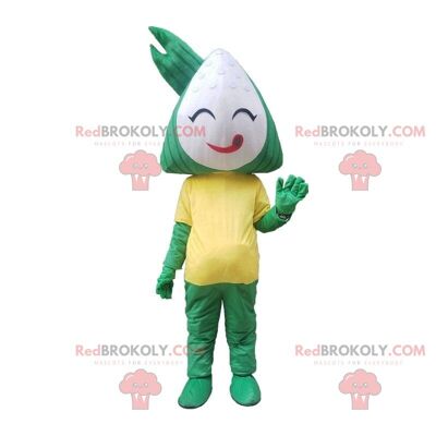 Zongzi REDBROKOLY mascotte, piatto tradizionale cinese verde e giallo / REDBROKO_09854