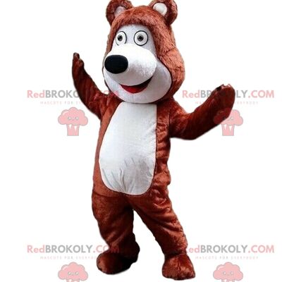 Ape gialla e nera REDBROKOLY mascotte, costume da vespa sorridente / REDBROKO_09874