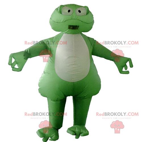 Giant rice grain REDBROKOLY mascot, white character costume / REDBROKO_09953