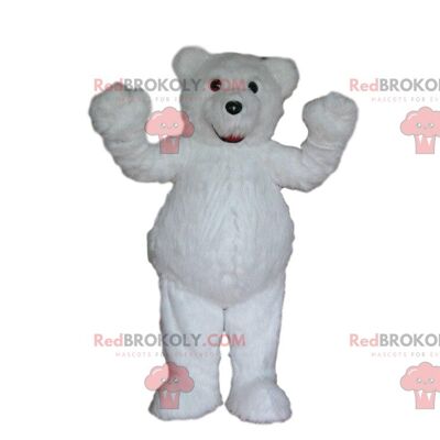Stylish teddy bear REDBROKOLY mascot, elegant teddy bear costume / REDBROKO_09968