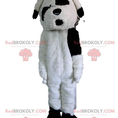 Orso bianco e nero REDBROKOLY mascotte, costume da grande orso / REDBROKO_09974