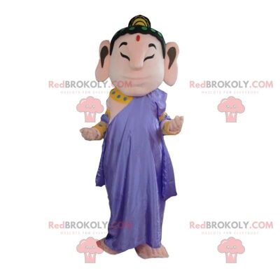 Mascotte de singe marron REDBROKOLY habillé d'une tenue colorée / REDBROKO_09978