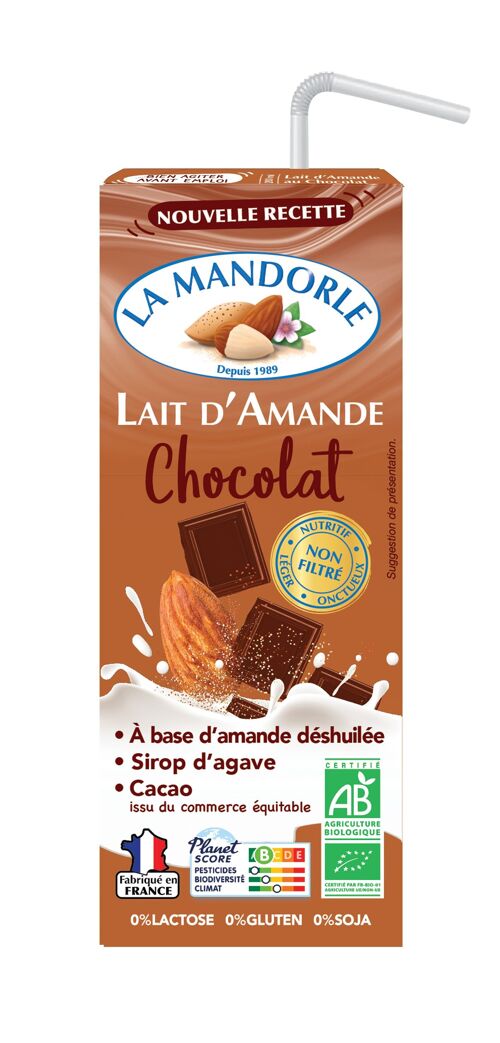 Lait d'Amande Chocolat en Briquette - 20cl