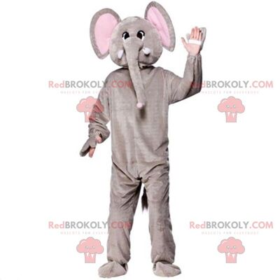 Customizable gray mouse REDBROKOLY mascot, rodent costume / REDBROKO_010128
