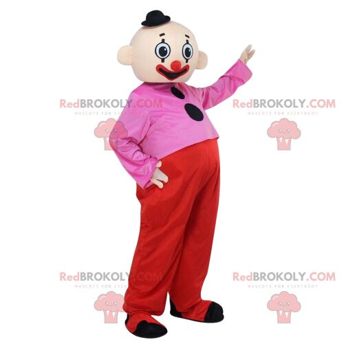Luntik REDBROKOLY mascot, famous pink cartoon character / REDBROKO_010137