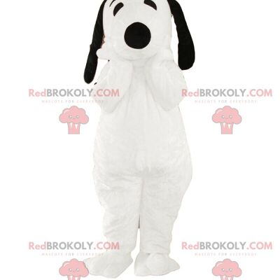 Red and yellow dog REDBROKOLY mascot, colorful dog costume / REDBROKO_010219