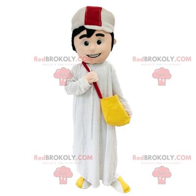 Uomo orientale REDBROKOLY mascotte, costume magrebino, musulmano / REDBROKO_010263