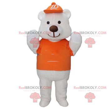 Mascotte d'ours en peluche marron REDBROKOLY, habillé en salopette / REDBROKO_010289 1