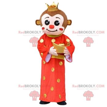 Mascotte peluche singe rouge REDBROKOLY, costume ouistiti / REDBROKO_010382