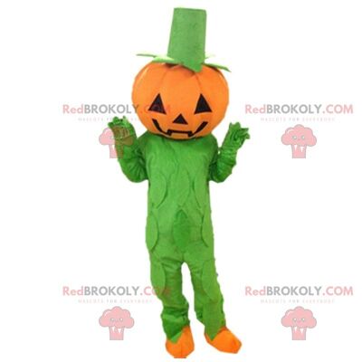 Giant pumpkin REDBROKOLY mascot, Halloween costume / REDBROKO_010387