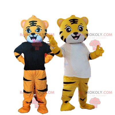 Costume da panda bianco e nero, orso asiatico REDBROKOLY mascotte / REDBROKO_010399