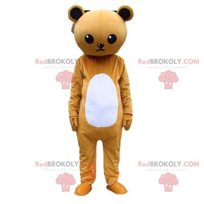 Disfraz de oso de peluche marrón y blanco, disfraz de oso de peluche / REDBROKO_010402