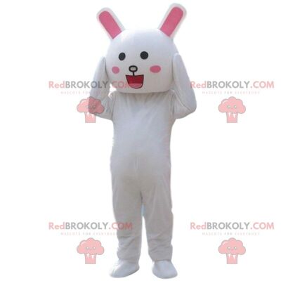 Disfraz de conejo blanco de aspecto divertido, disfraz de conejito / REDBROKO_010411