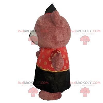 2 sehr farbenfrohe aufblasbare Teddybärkostüme, riesige REDBROKOLY-Maskottchen / REDBROKO_010443