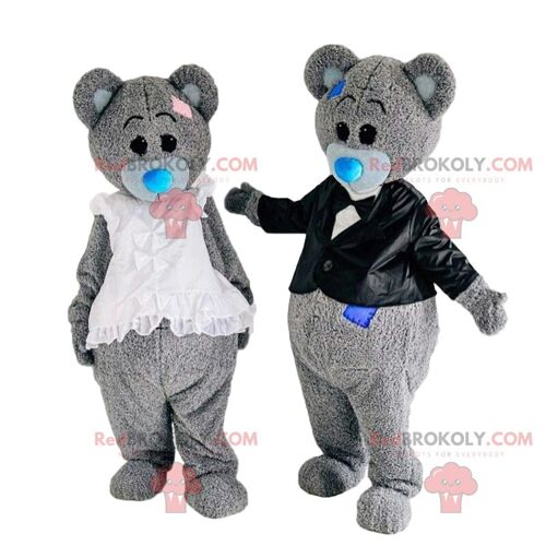 Inflatable bear costume dressed in Asian outfit / REDBROKO_010444