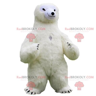 Inflatable panda costume dressed as Santa Claus, giant teddy bear / REDBROKO_010473