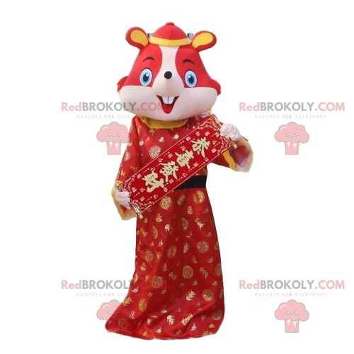 Red mouse costume in traditional Chinese dress / REDBROKO_010519