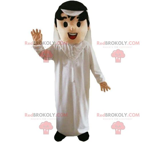 Oriental man costume, Maghreb REDBROKOLY mascot, Muslim / REDBROKO_010524