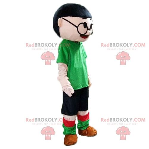 Asian man REDBROKOLY mascot, Asian costume / REDBROKO_010605