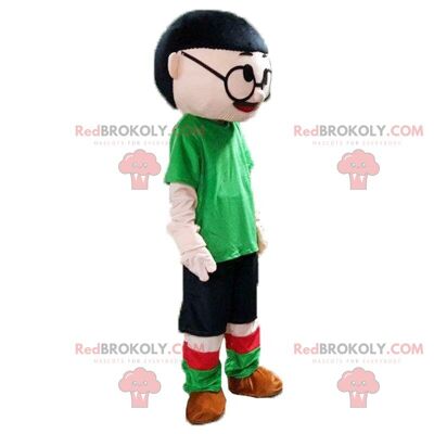 Mascotte d'homme asiatique REDBROKOLY, costume asiatique / REDBROKO_010605