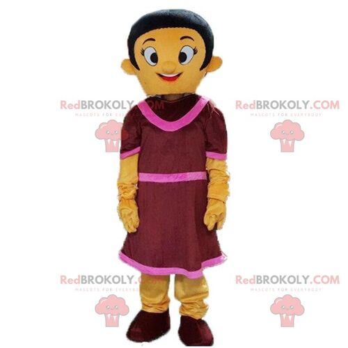 REDBROKOLY mascot girl, Asian woman, Chinese costume / REDBROKO_010606