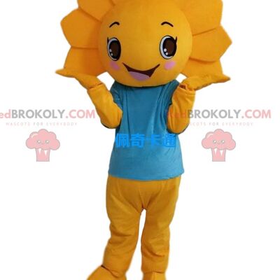 Giant yellow flower costume, sunflower REDBROKOLY mascot / REDBROKO_010612