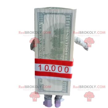 Mascotte REDBROKOLY liasse de billets de 100 dollars. Billet géant / REDBROKO_010644 3