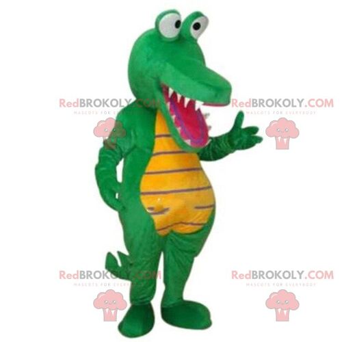 Giant mango REDBROKOLY mascot, yellow exotic fruit costume / REDBROKO_010677