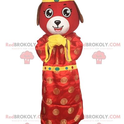 Costume da gallo rosso, pollo colorato mascotte REDBROKOLY / REDBROKO_010687