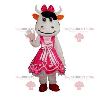 Costume da mucca con bretelle e pantaloni rossi / REDBROKO_010726