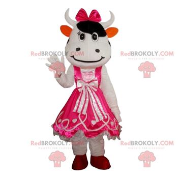 Costume de vache avec bretelles et pantalon rouge / REDBROKO_010726