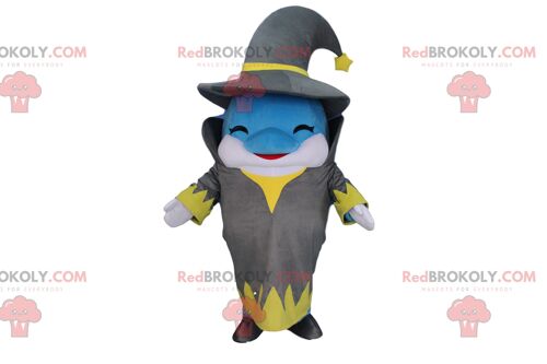 Dolphin REDBROKOLY mascot with a sailor outfit, foam / REDBROKO_010758