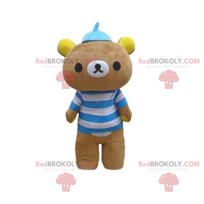 Big teddy bear REDBROKOLY mascot with a black sweater / REDBROKO_010774