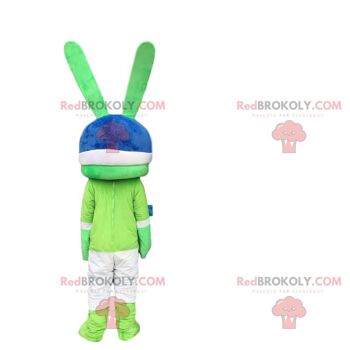 2 mascottes de lapin vert REDBROKOLY, costumes de lapin colorés / REDBROKO_010790 2