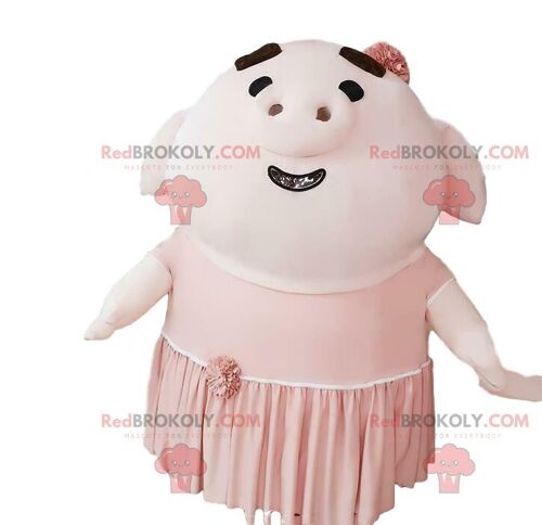 Giant inflatable pig REDBROKOLY mascot, pig costume / REDBROKO_010813