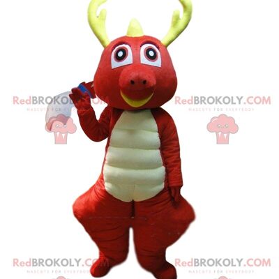 Peluche rosa gigante mascota REDBROKOLY, disfraz de oso rosa sonriente / REDBROKO_010822