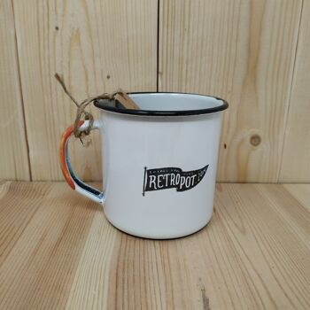 Mug en acier émaillé RETROPOT design "Free Camping" 3