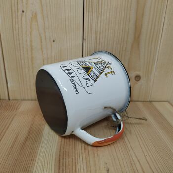 Mug en acier émaillé RETROPOT design "Free Camping" 4