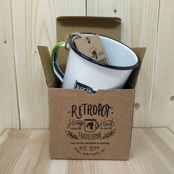 Mug en acier émaillé RETROPOT design "Free Camping" 5