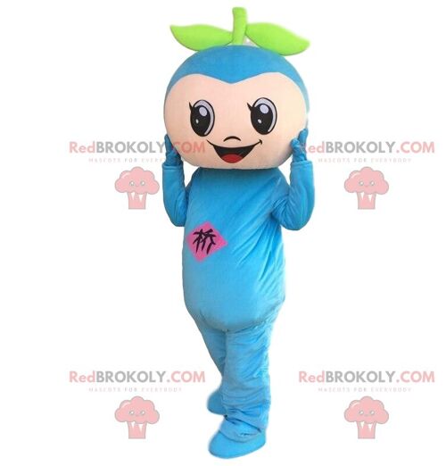 Troll REDBROKOLY mascot with pink hair, famous costume / REDBROKO_010867