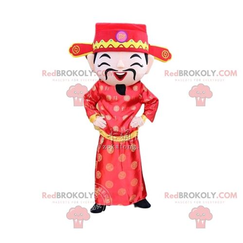 Asian man costume, god of fortune costume / REDBROKO_010872