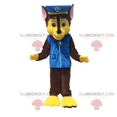 Cane marrone e bianco REDBROKOLY mascotte del cartone animato Paw Patrol / REDBROKO_010918