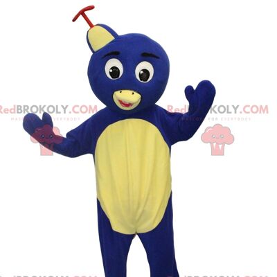 Mascotte REDBROKOLY pesce arancione e blu, costume da carpa gigante / REDBROKO_010929