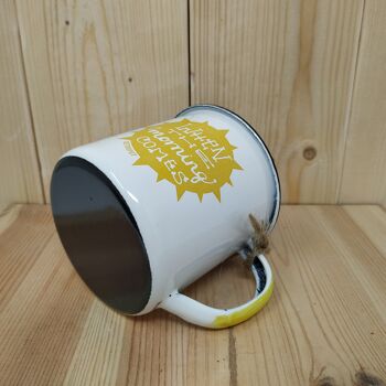 Mug RETROPOT en acier émaillé design "Quand vient le matin" 4